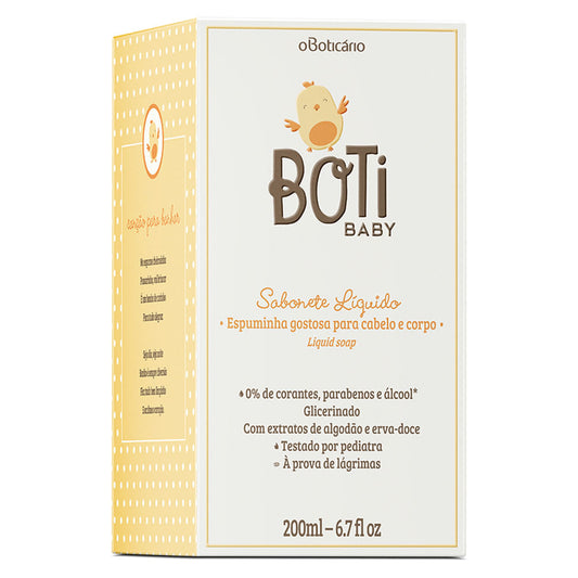 Sabonete Líquido Cabelo e Corpo Boti Baby, 200ml