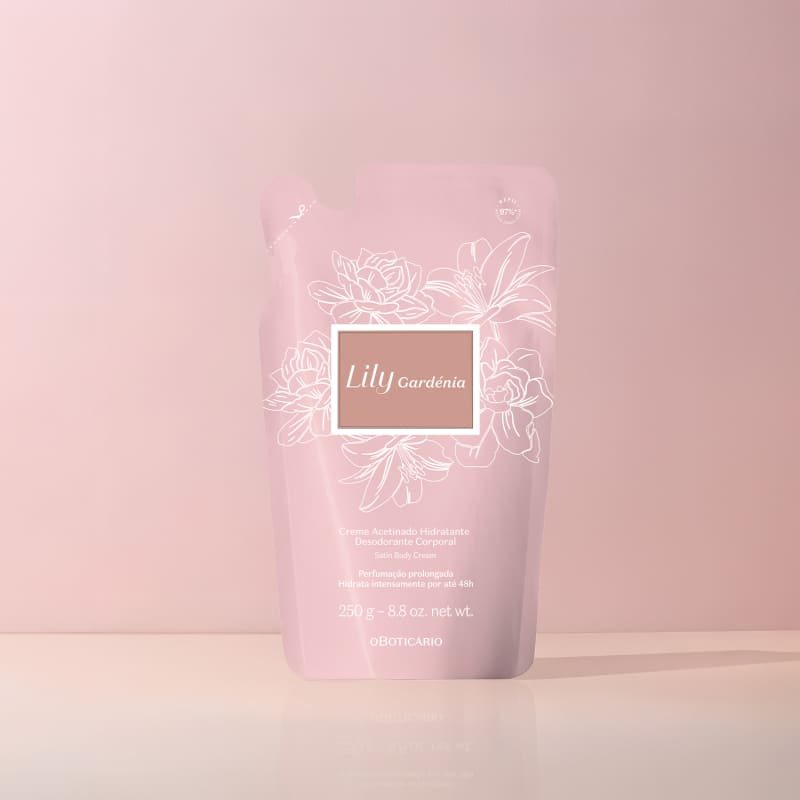 Lily Gardenia Satin Moisturizing Deodorant Body Cream Refill 250g