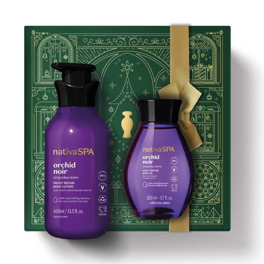 Kit de Natal Cuidado Nativa SPA Óleo Orquídea Noire