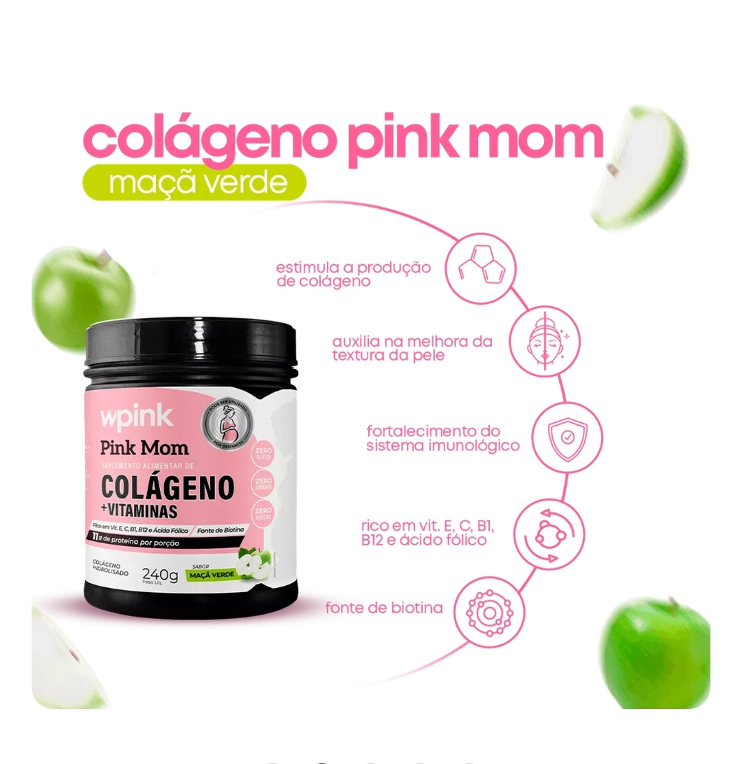 colágeno pink mom maçã verde - 240g - wp