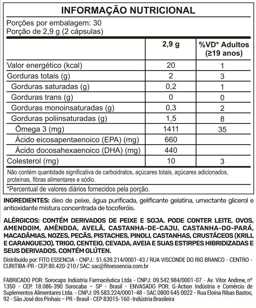 ÔMEGA 3 CONCENTRADO - 60 CÁPSULAS