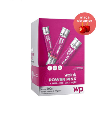 power pink de maçã do amor - pré-treino - 300g - wp