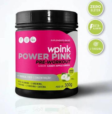super power pink de maçã verde - pré-treino – 300g - wp