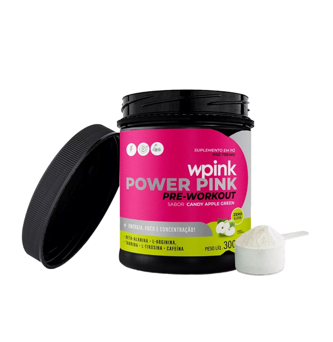 super power pink de maçã verde - pré-treino – 300g - wp