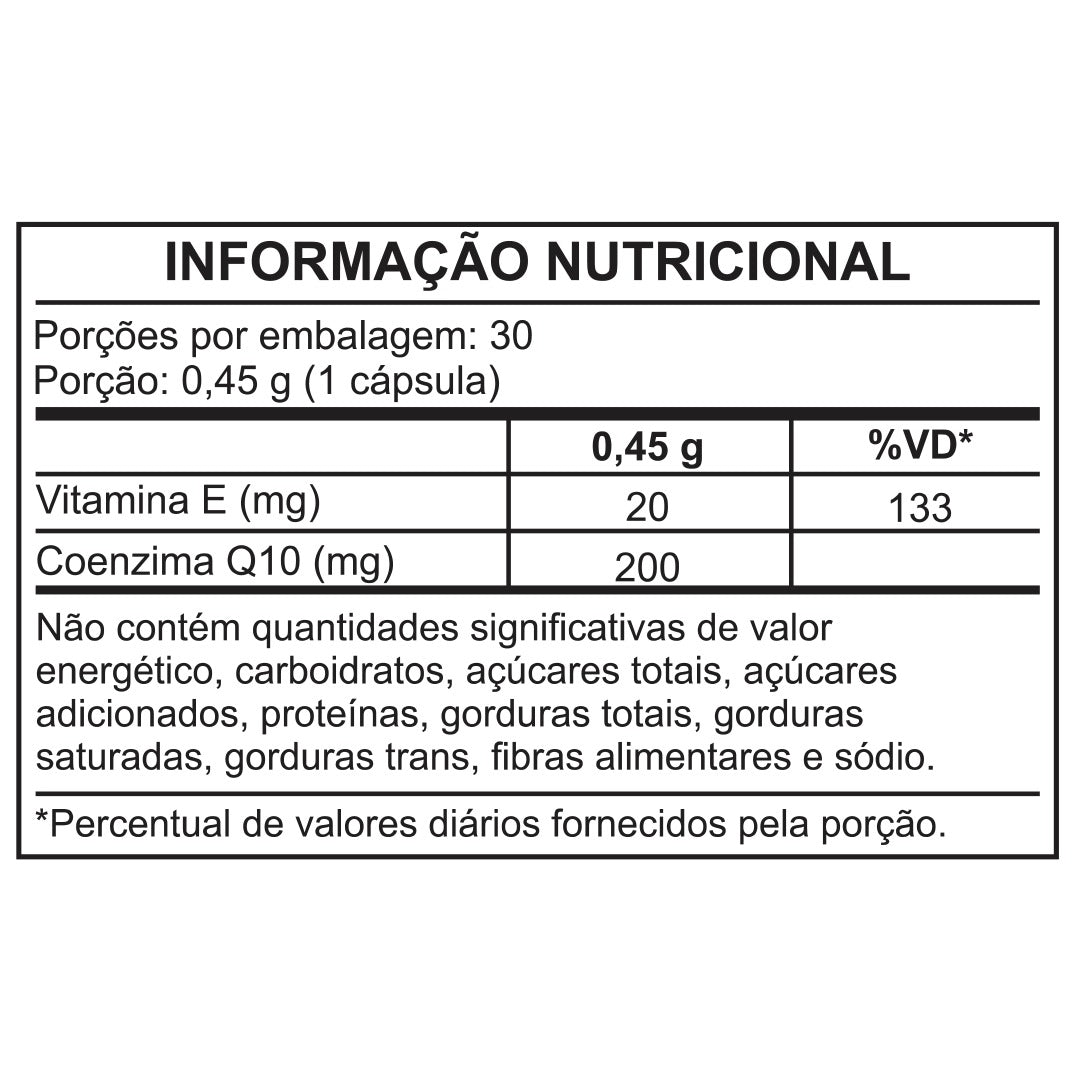 COENZIMA Q10 + VITAMINAS E - 30 CÁPSULAS