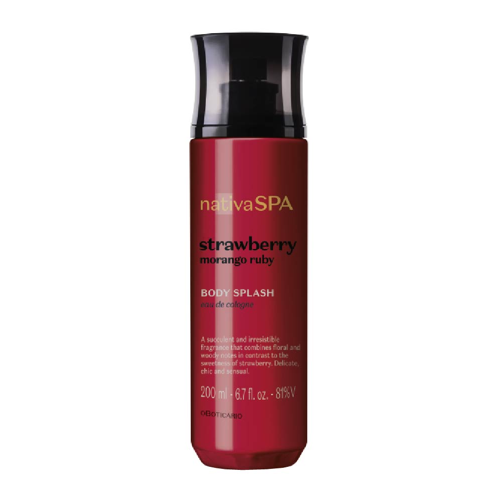 Body Splash Nativa Spa Morango Ruby, 200ml