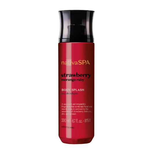 Body Splash Nativa Spa Morango Ruby, 200ml
