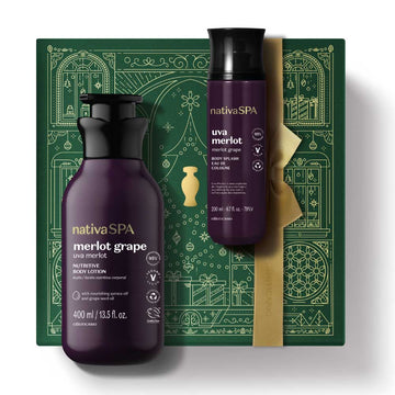 Nativa SPA Merlot Grape Scented Skin Christmas Kit