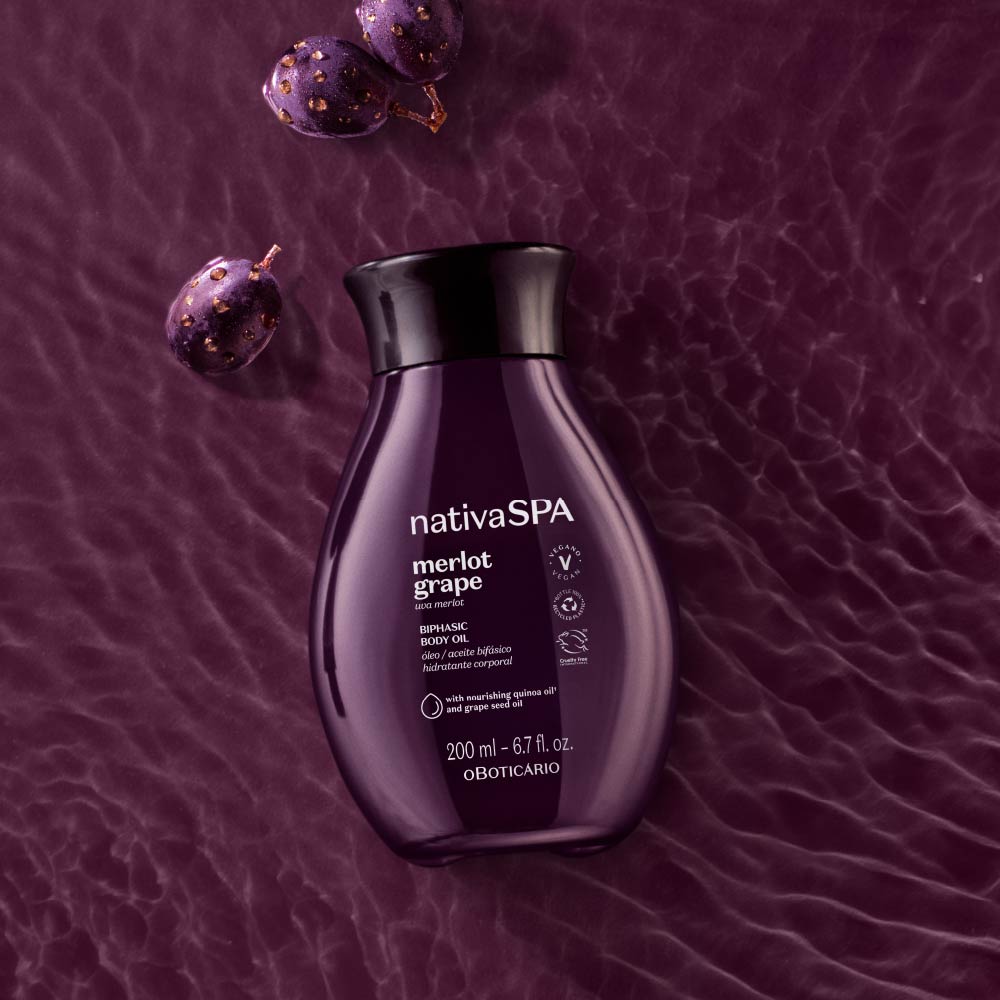 Óleo Bifásico Hidratante Corporal Nativa Spa Uva Merlot, 200ml