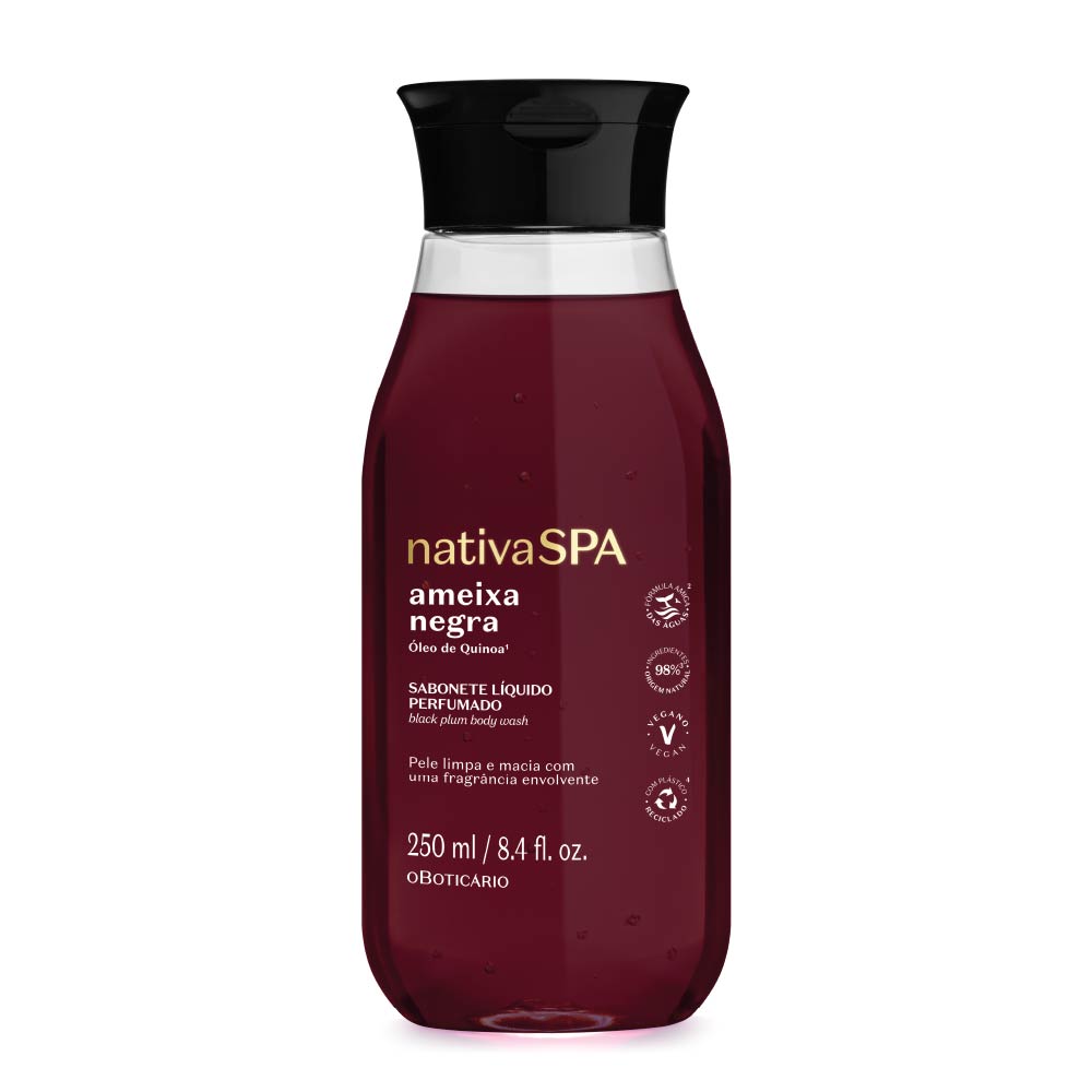 Sabonete Líquido Perfumado Nativa Spa Ameixa Negra, 250ml